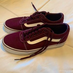 Vans. Maroon. Never worn. Size men 7.5 women 9